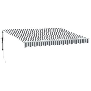 vidaXL Markis automatiskt inf&auml;llbar antracit&vit 350x250 cm