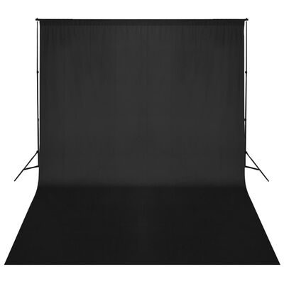 vidaXL Stativ och fotobakgrund 500 x 300 cm svart