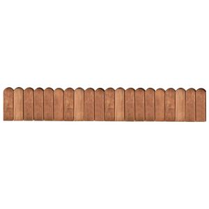 vidaXL Rabattkant brun 120 cm impregnerad furu