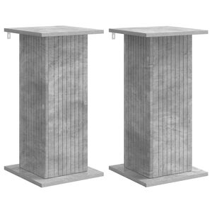 vidaXL V&auml;xtst&auml;ll 2 pcs Betonggr&aring; 30,5 x 30 x 60,5 cm Konstruerat tr&auml;