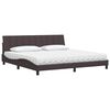 vidaXL Bed with Mattress "Hanko" Dark Brown 200x200 cm Fabric