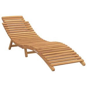 vidaXL Tr&auml;dg&aring;rd Sunlounger Brun 198 x 55 x 58,5 cm Massivt teaktr&auml;