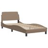 vidaXL Bed Frame without Mattress "Zadar" Cappuccino 90x190 cm Faux Leather