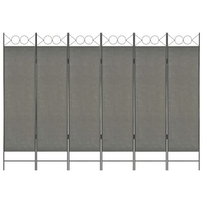 vidaXL Rumsavdelare 6 paneler antracit 240x180 cm