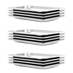 vidaXL Gastronormkantiner 12 st GN 1/3 20 mm rostfritt st&aring;l