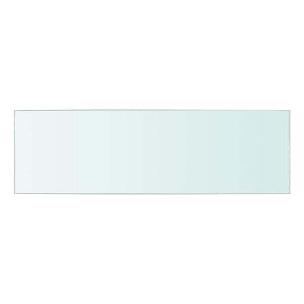 vidaXL Hyllplan 2 st glas genomskinlig 50x15 cm