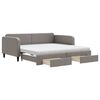vidaXL Dagb&auml;dd utdragbar med l&aring;dor taupe 100x200 cm tyg