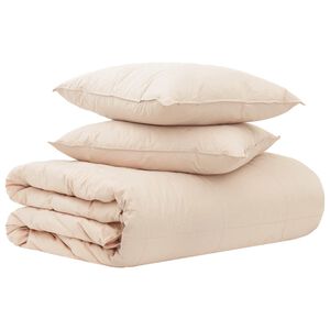 vidaXL T&auml;ckeset 2 st 200 x 200 cm 250 gsm Naturlig Kapok Beige