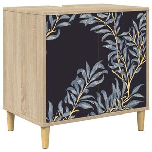 vidaXL Badrumssk&aring;p DOKKUM Sonoma-ek 60 x 40 x 60 cm Konstruerat tr&auml;