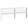 vidaXL Huvudgavel med hyllor vit 200 cm massiv furu