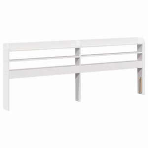 vidaXL Huvudgavel med hyllor vit 200 cm massiv furu