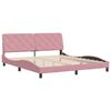 vidaXL Bed Frame without Mattress Pink 180x200 cm Velvet