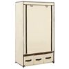 vidaXL Garderob gr&auml;ddvit 87x49x159 cm tyg