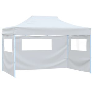 vidaXL Hopf&auml;llbart partyt&auml;lt med 3 v&auml;ggar 291x413x315 cm vit