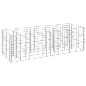 vidaXL Planteringsgabion upph&ouml;jd galvaniserat st&aring;l 90x30x30 cm