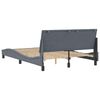 vidaXL Bed Frame without Mattress "Hanko" Dark Grey 140x190 cm Velvet