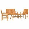 vidaXL Tr&auml;dg&aring;rd loungem&ouml;bler 4 pcs Brun Massivt Akaciatr&auml;