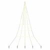 vidaXL LED Julgran med markspikar Varmvit 306 cm Metall