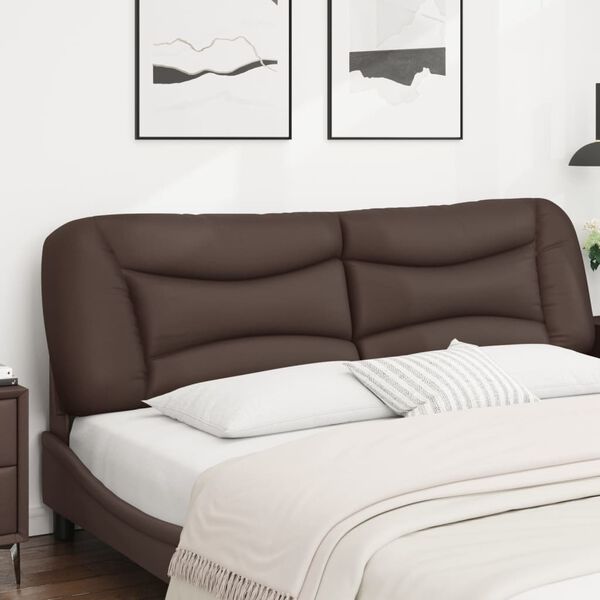 vidaXL Headboard Cushion "Hvar" Brown 180 cm Faux Leather