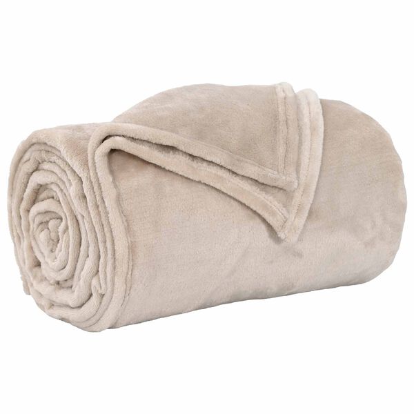 vidaXL Kastfilt Beige 240 x 270 cm Fleece