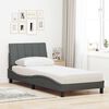 vidaXL Bed with Mattress "Hanko" Dark Grey 90x190 cm Fabric