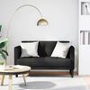 vidaXL Loveseat soffa svart 111 cm tyg