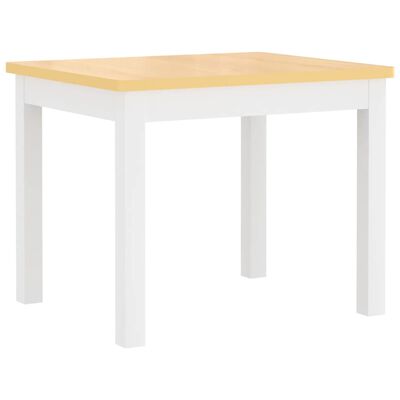 vidaXL Barnbord och stolar 3 delar vit och beige MDF