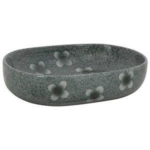vidaXL Handfat bl&aring; oval 59x40x14 cm keramik
