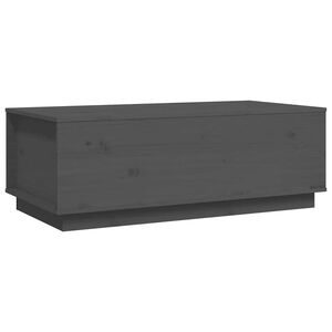 vidaXL Soffbord gr&aring; 100x50x35 cm massiv furu