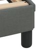 vidaXL Bed Frame with LED without Mattress "Hvar" Dark Grey 160x200 cm Fabric