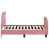 vidaXL S&auml;ngram f&ouml;r sm&aring;barn med huvudgavel Rosa 70 x 140 cm Sammet