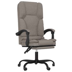 vidaXL Kontorsstol med massage taupe tyg