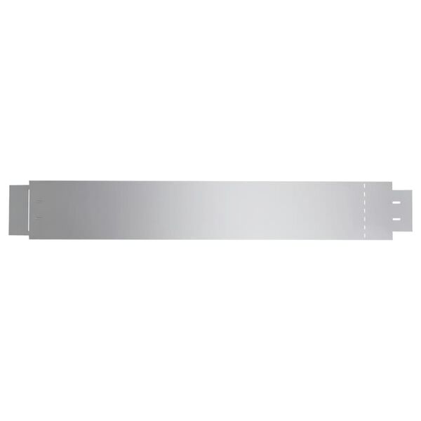 Trädgårdsstaket galvaniserat stål 100 x 14 cm set om 5