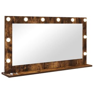 vidaXL Smink Spegel R&ouml;kt ek 100 x 55 x 18 cm Glas och konstruerat tr&auml;