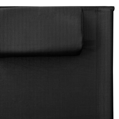 vidaXL Solsängar textilen 2 st svart och grå