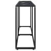 vidaXL Konsolbord svart marmor 160x35x75,5 cm h&auml;rdat glas