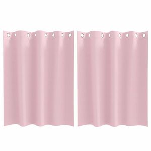 vidaXL M&ouml;rkl&auml;ggningsgardiner med Ringar 2 st Babyrosa 140 x 140 cm