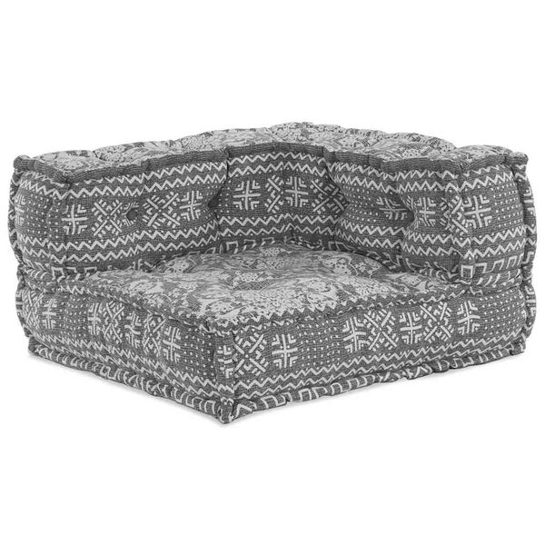 vidaXL Modul H&ouml;rnsoffa Ljusgr&aring; 70 x 70 x 56 cm tyg