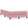 vidaXL Res&aring;rs&auml;ng utan madrass rosa 120x220 cm sammet