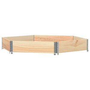 vidaXL Pallkrage sexh&ouml;rning 160x160 cm massiv furu