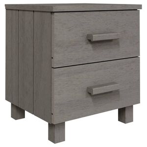 vidaXL S&auml;ngbord HAMAR ljusgr&aring; 40x35x44,5 cm massiv furu