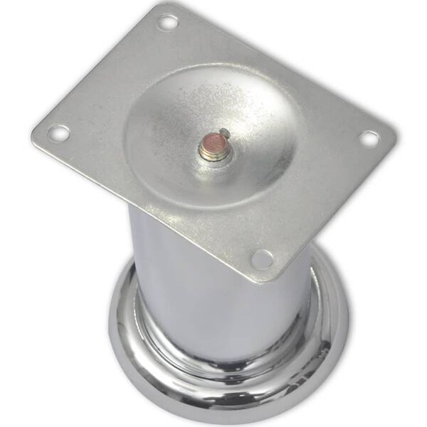 vidaXL Runda soffben i krom 4 st 60 mm
