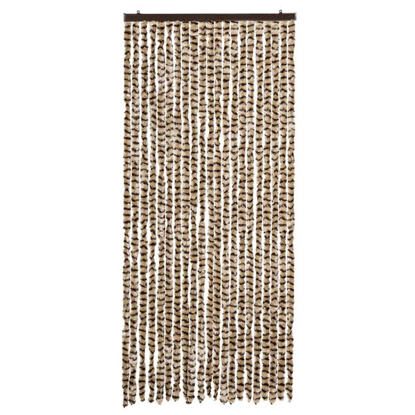 vidaXL Insektsgardin beige och brun 90x200 cm chenille