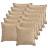vidaXL Kudd&ouml;verdrag 12 st HOUTEN Taupe 40 x 40 cm Chenilletyg