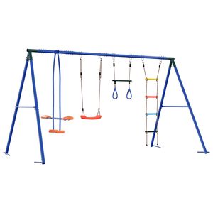 vidaXL Utegunga set Flerf&auml;rgsdesign St&aring;l och PE