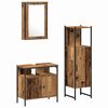 vidaXL Badrumsm&ouml;belset 3 pcs Brun 33 x 33 x 120.5 cm Konstruerat tr&auml;