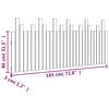 vidaXL V&auml;ggmonterad huvudgavel 185x3x80 cm massiv furu
