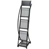 vidaXL Tidningsst&auml;ll 40x32x131 cm svart A4