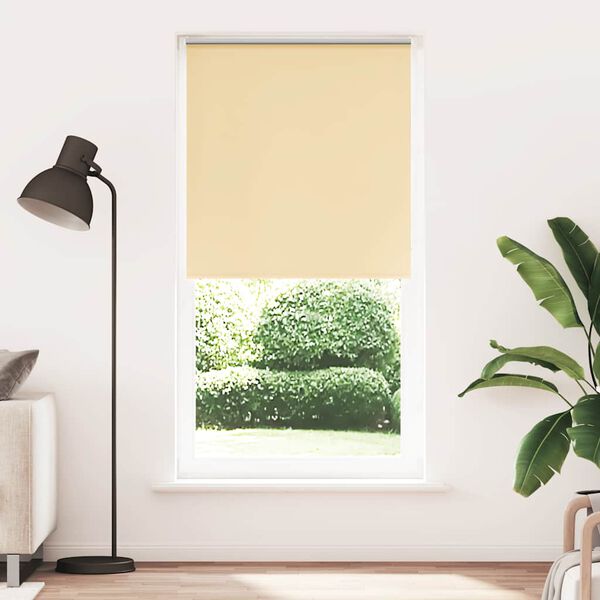 vidaXL Rullgardin m&ouml;rkl&auml;ggningsbeige 100x210 cm tyg bredd 95,7 cm