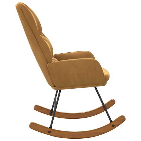 vidaXL Gungstol brun sammet